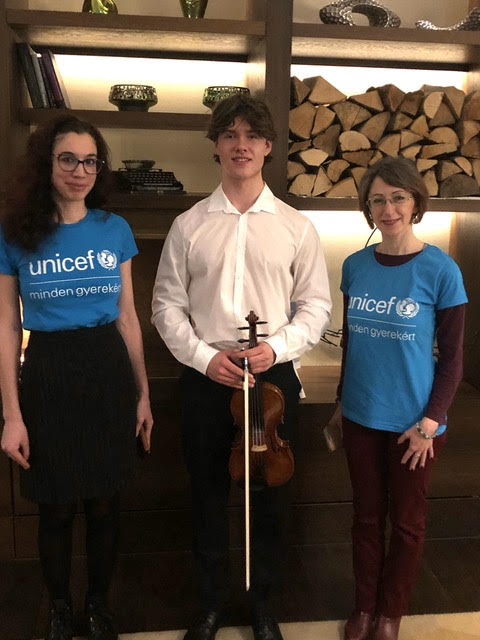 Anthony Knight plays for Unicef
